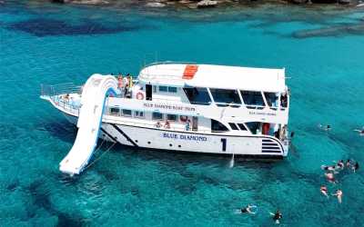 One day trip, Wycieczka Rejs na Blue Lagoon poranny z transferem z adresu z Pafos łodzią Blue Diamond